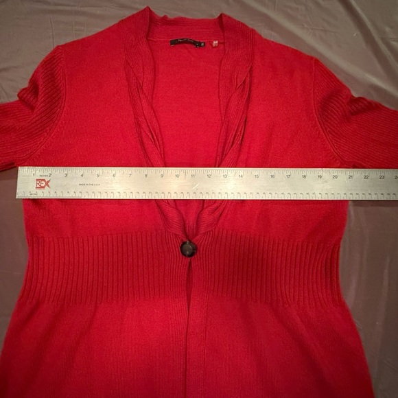 NIC+ZOE Red Women's Cardigan Sweater Blazer Size XL MSRP $148 - Picture 7 of 9